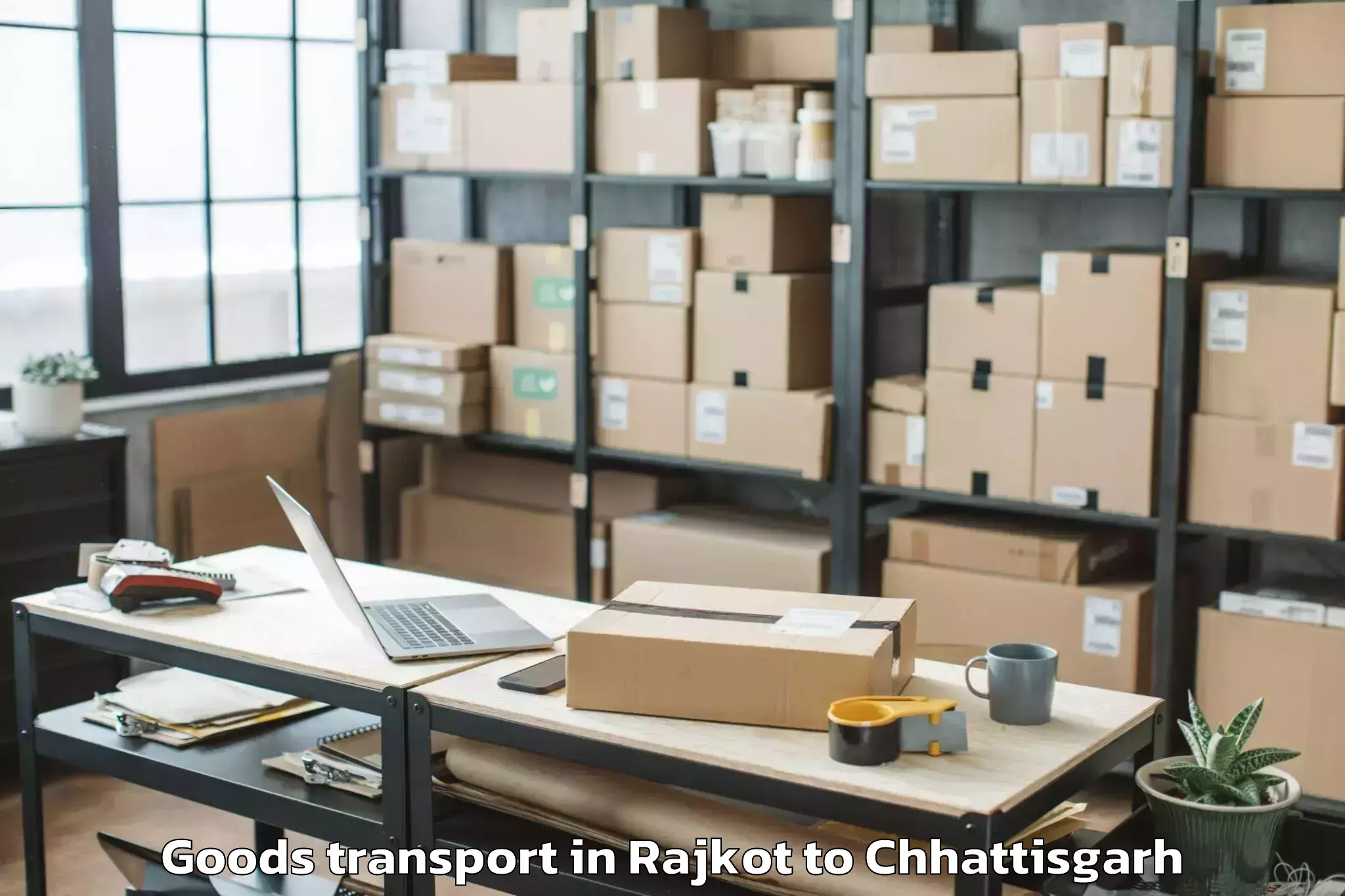 Professional Rajkot to Mohla Goods Transport